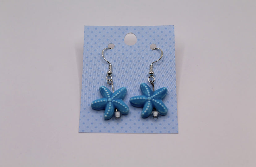 Blue Seastar Earrings