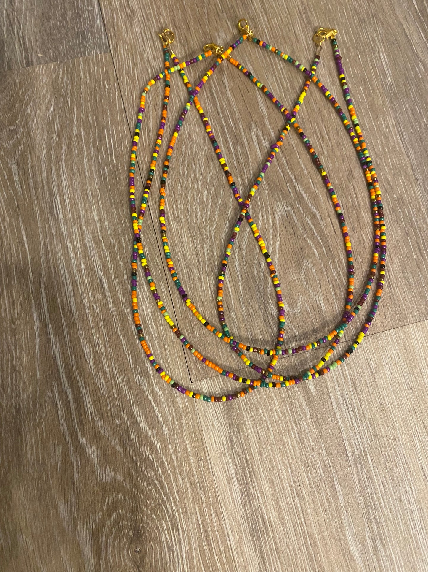 Halloween seed bead necklace