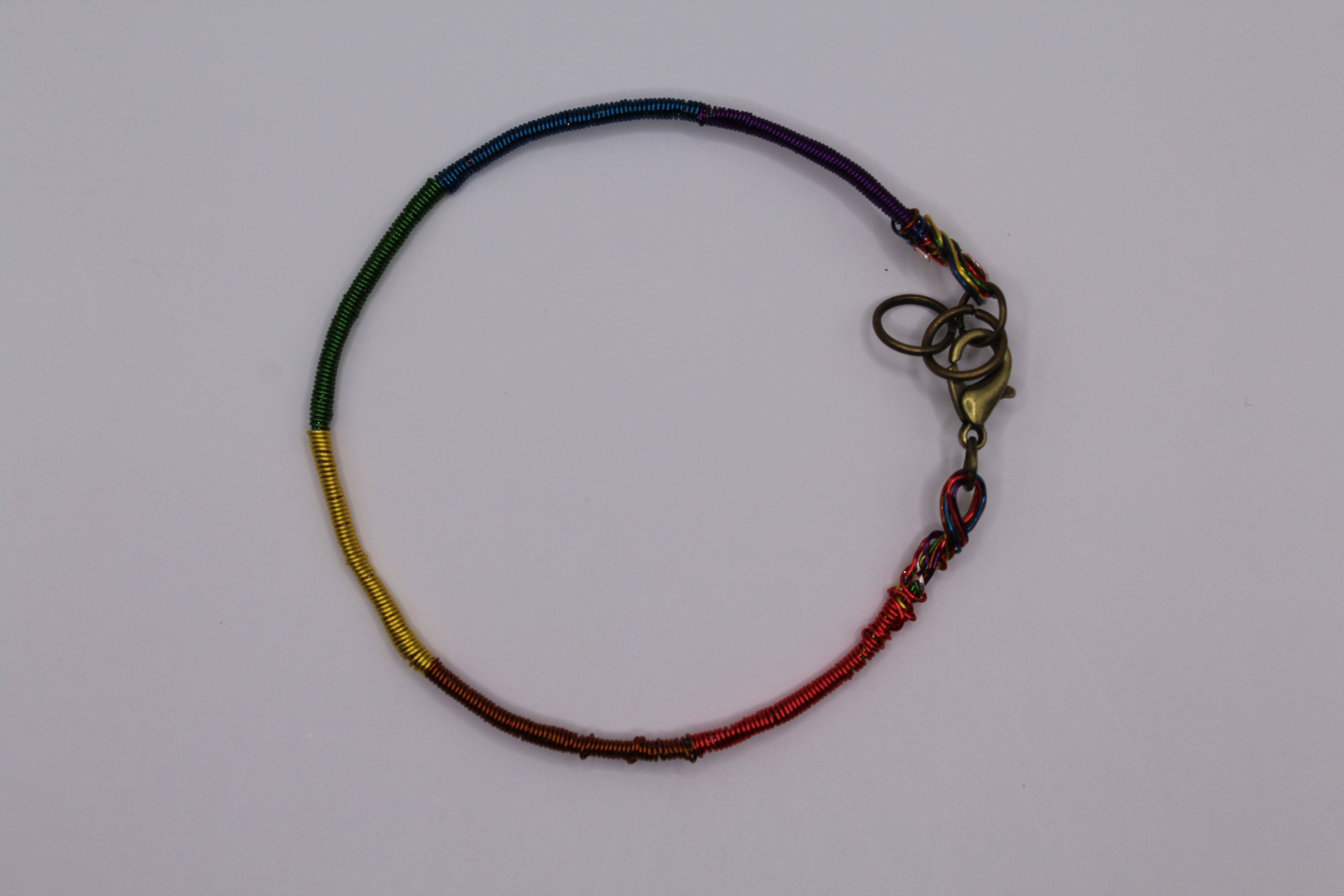 Adjustable Rainbow Wire Bracelet