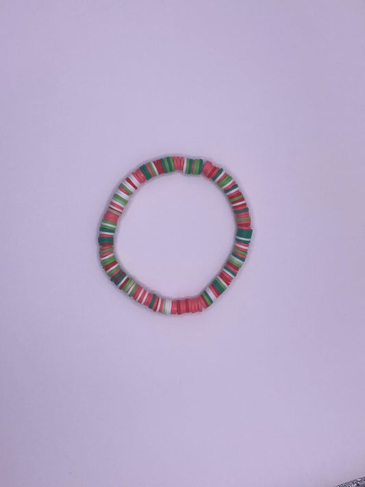 Christmas clay bead bracelets