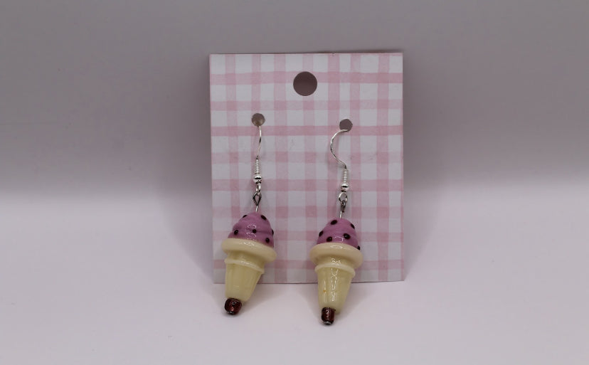 Ice Cream Cone Earrings