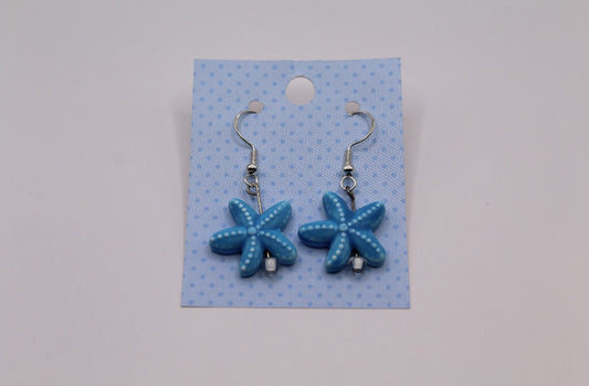 Blue Seastar Earrings