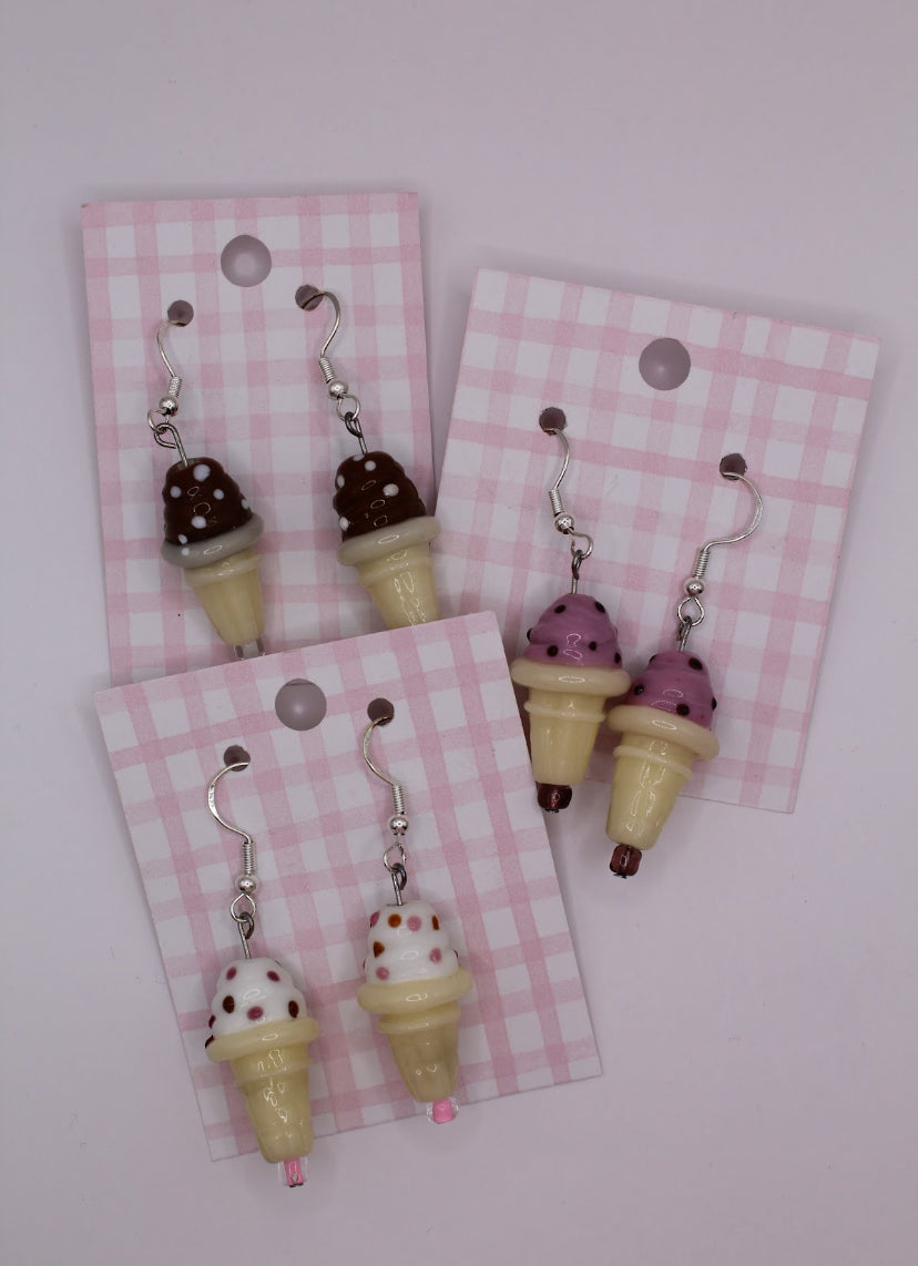 Ice Cream Cone Earrings