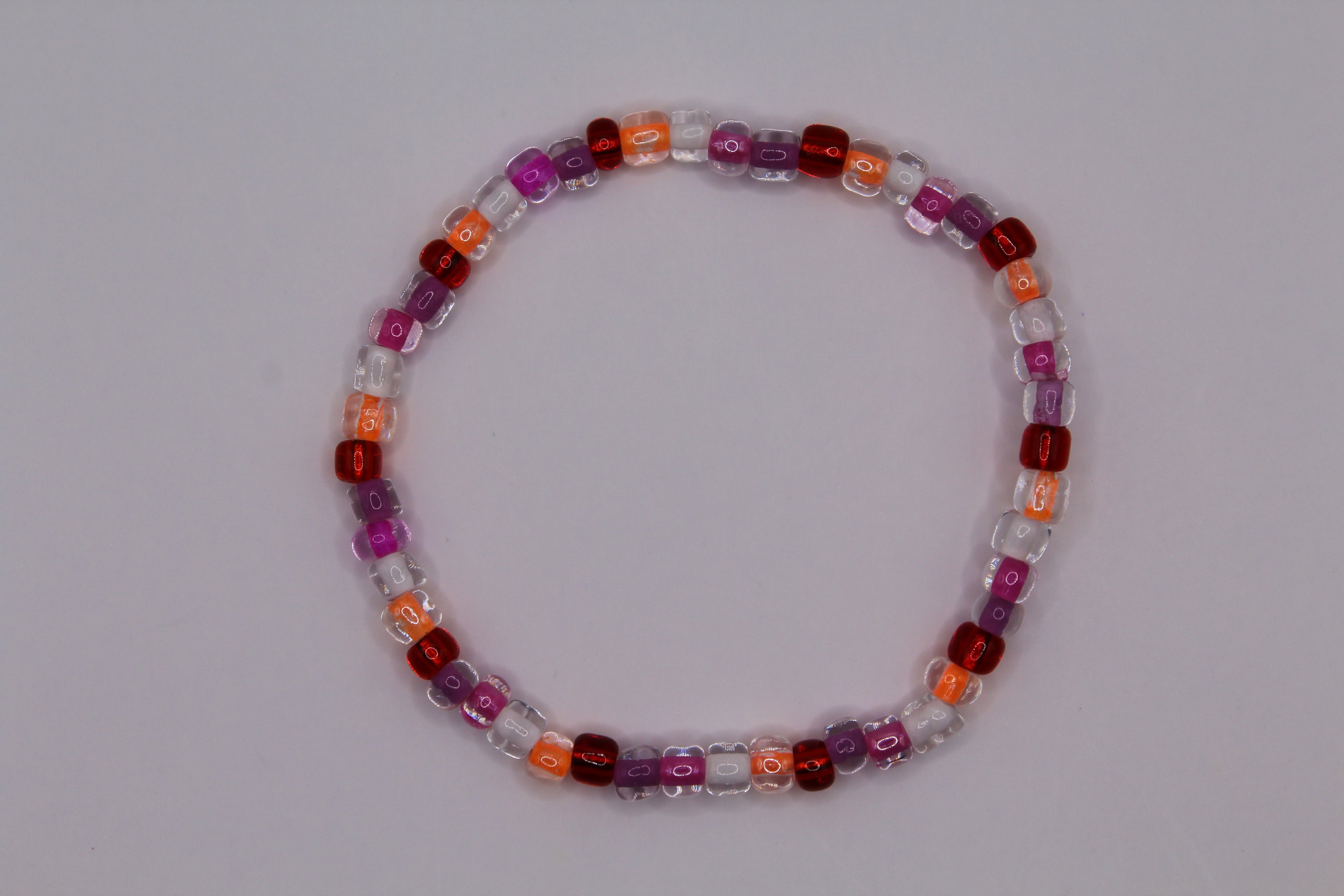 Pride Flag Beaded Bracelet