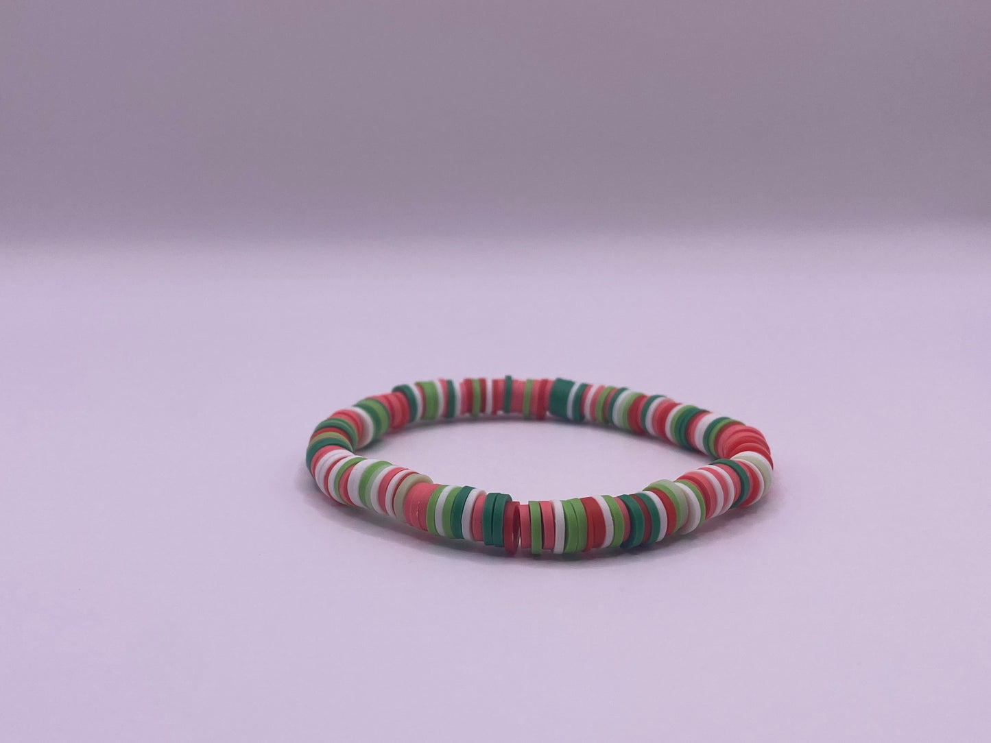 Christmas clay bead bracelets