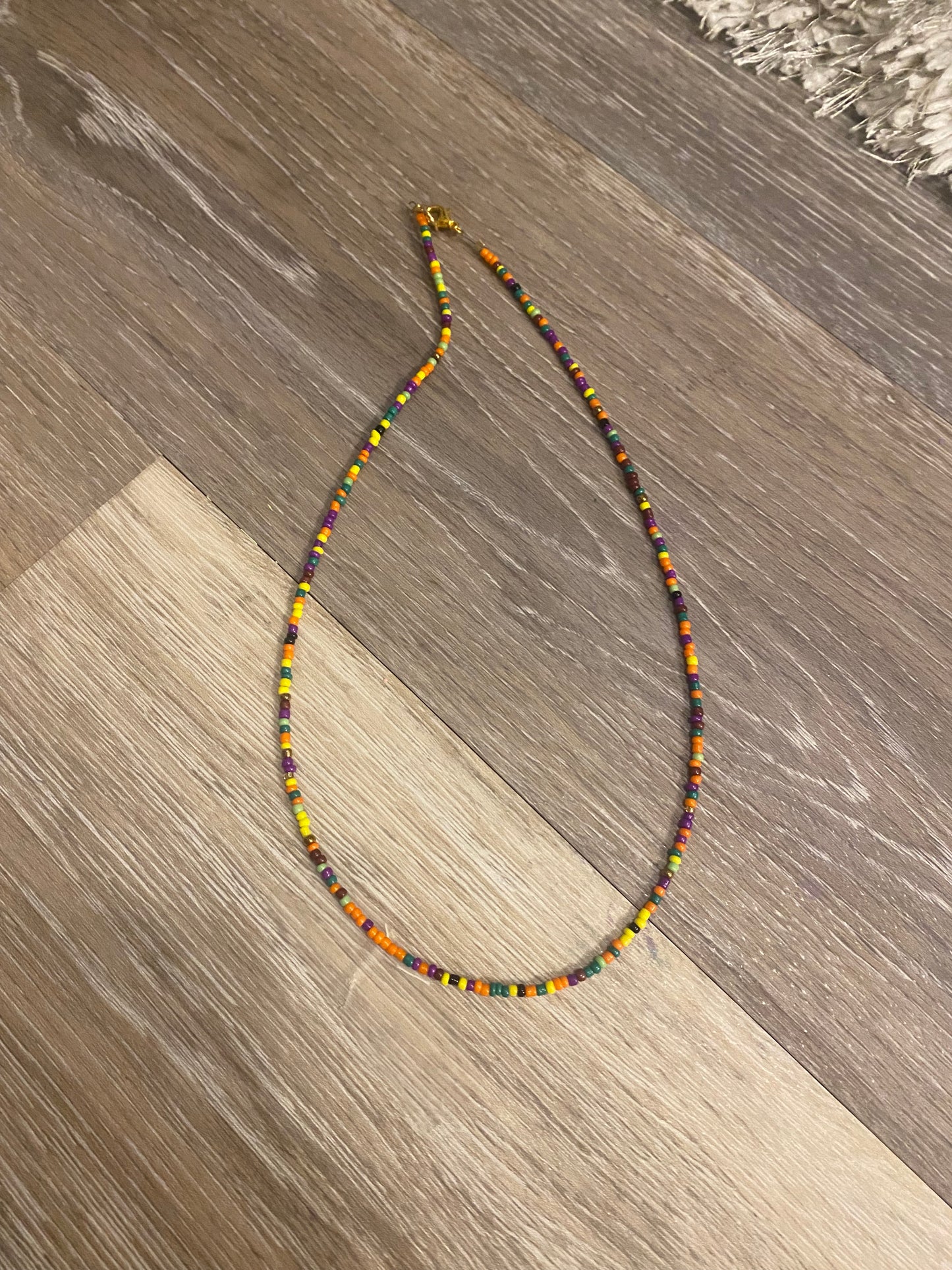 Halloween seed bead necklace