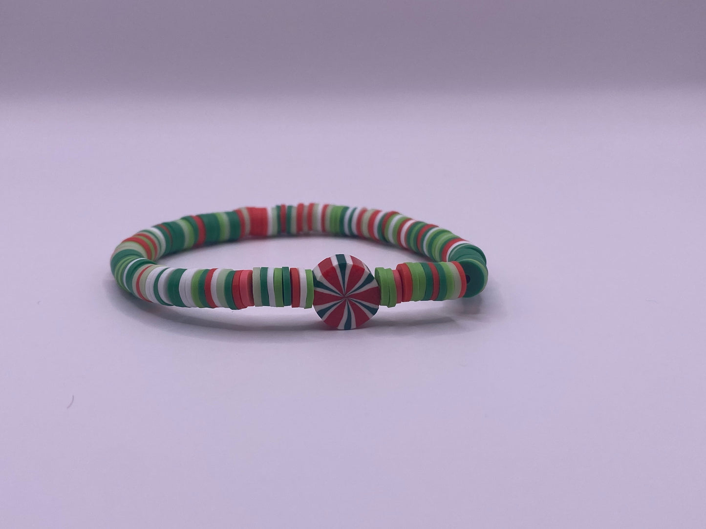 Christmas clay bead bracelets