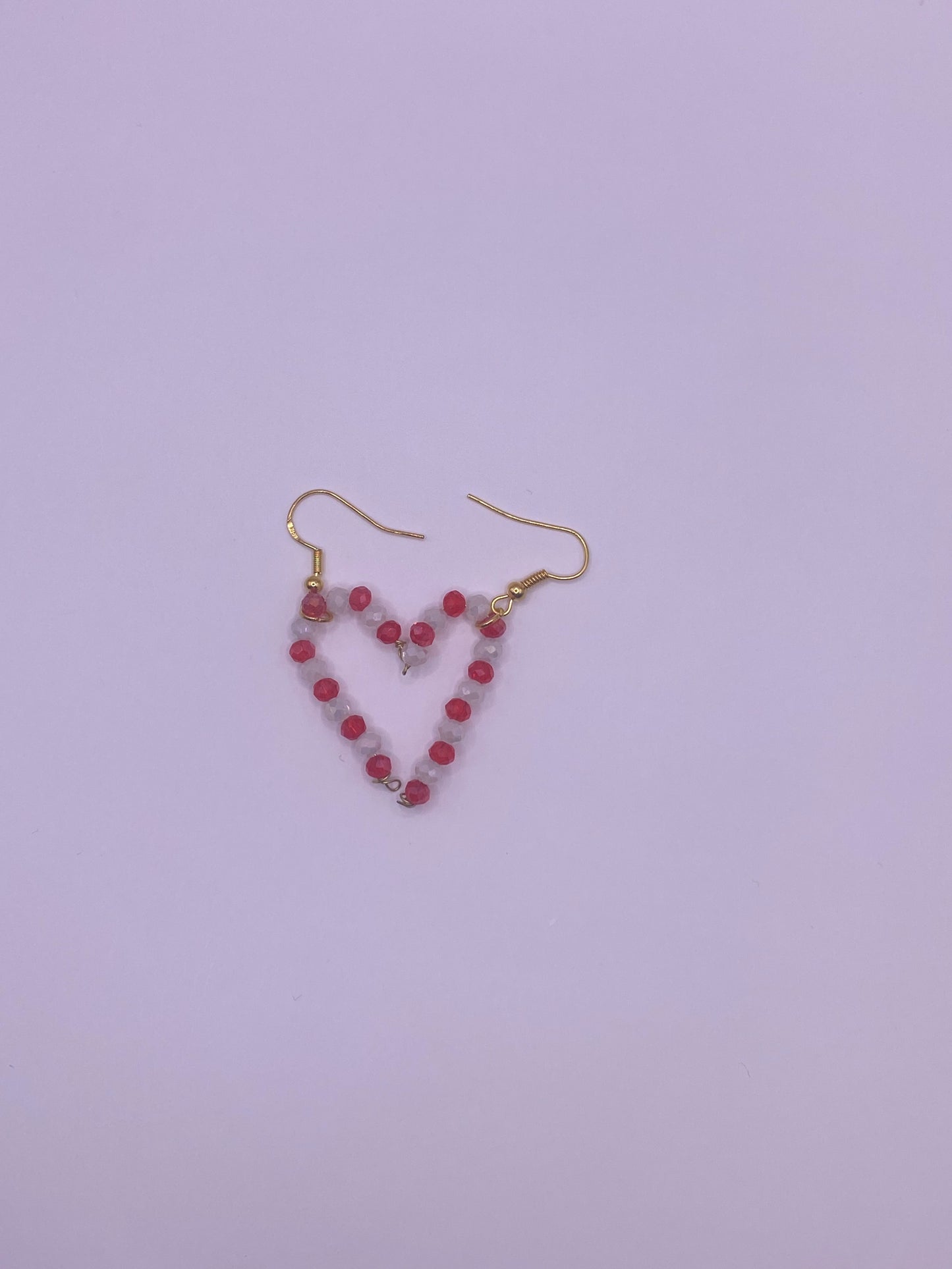 Beaded candy cane earrings