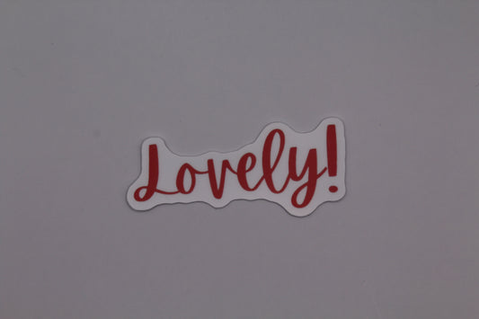 “Lovely” Sticker