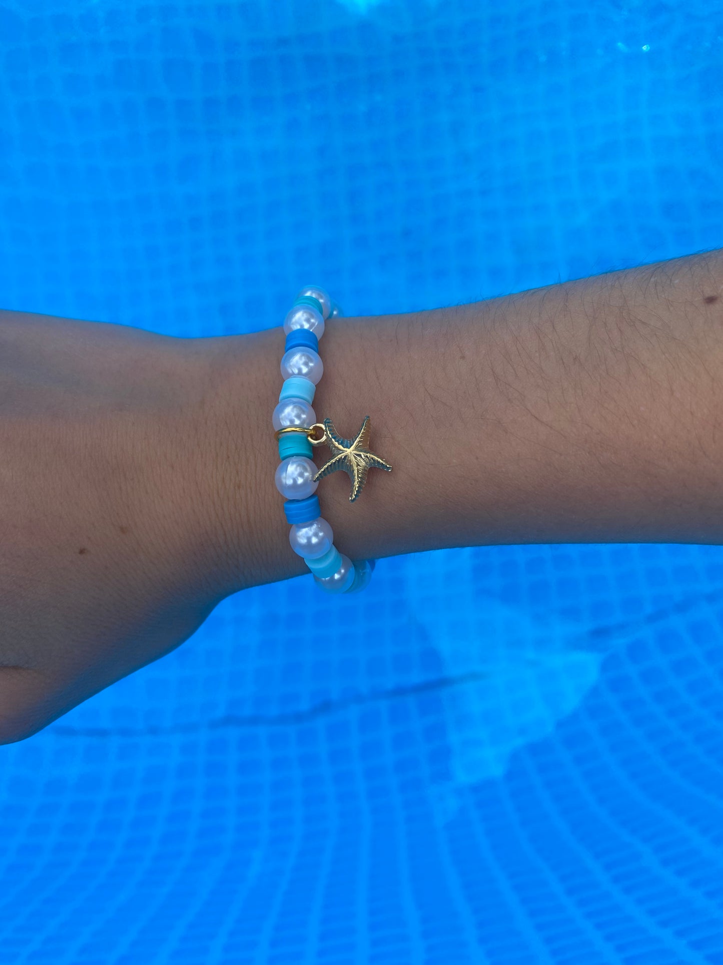 Blue sea star bracelet