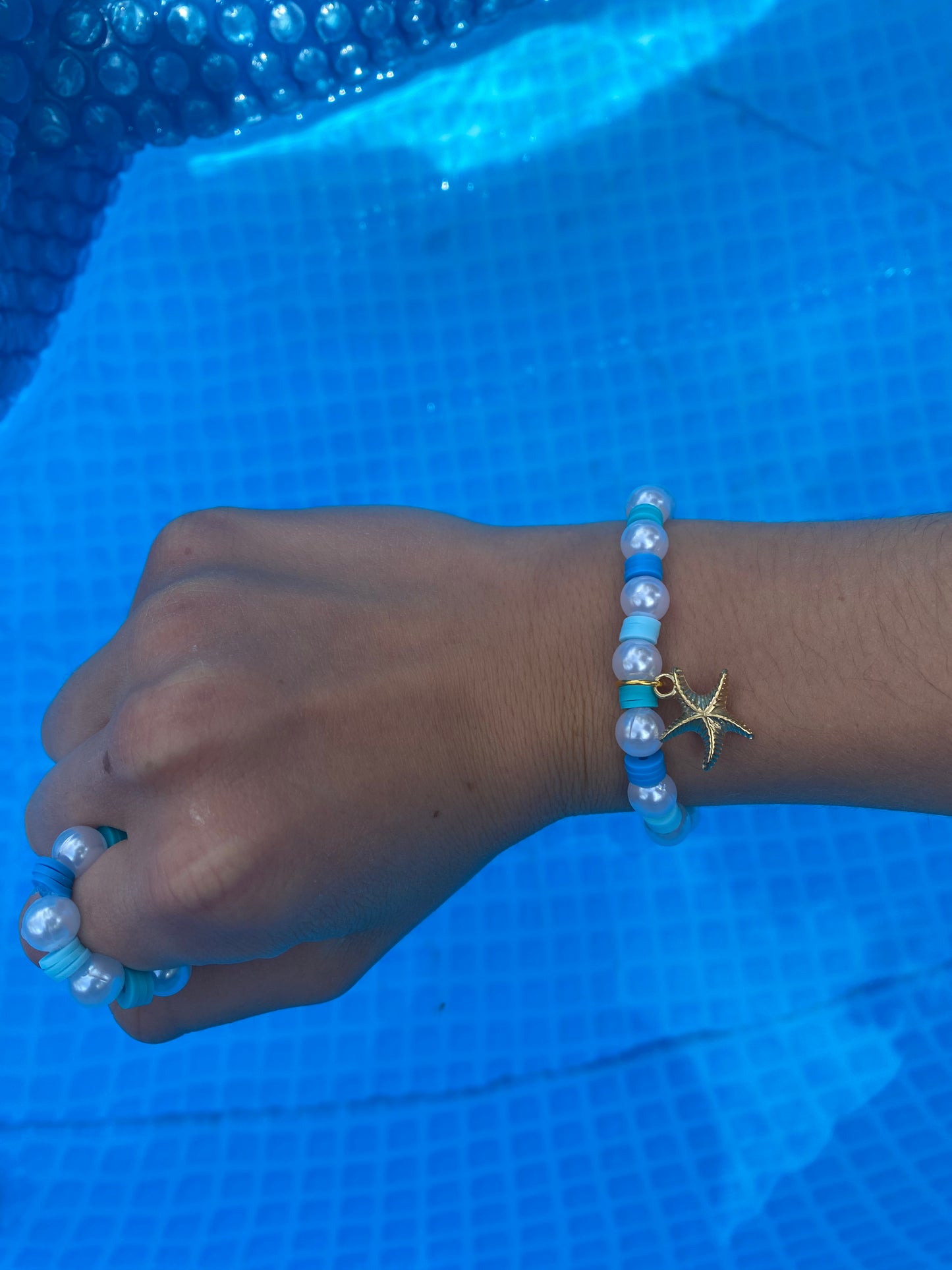 Blue sea star bracelet