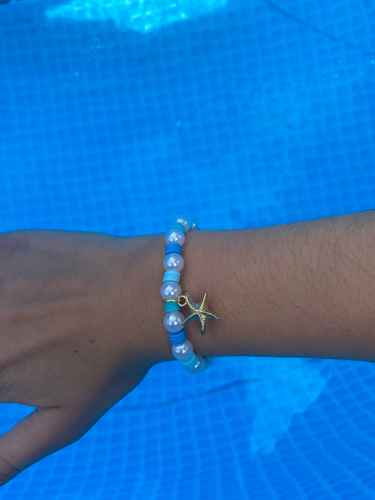 Blue sea star bracelet