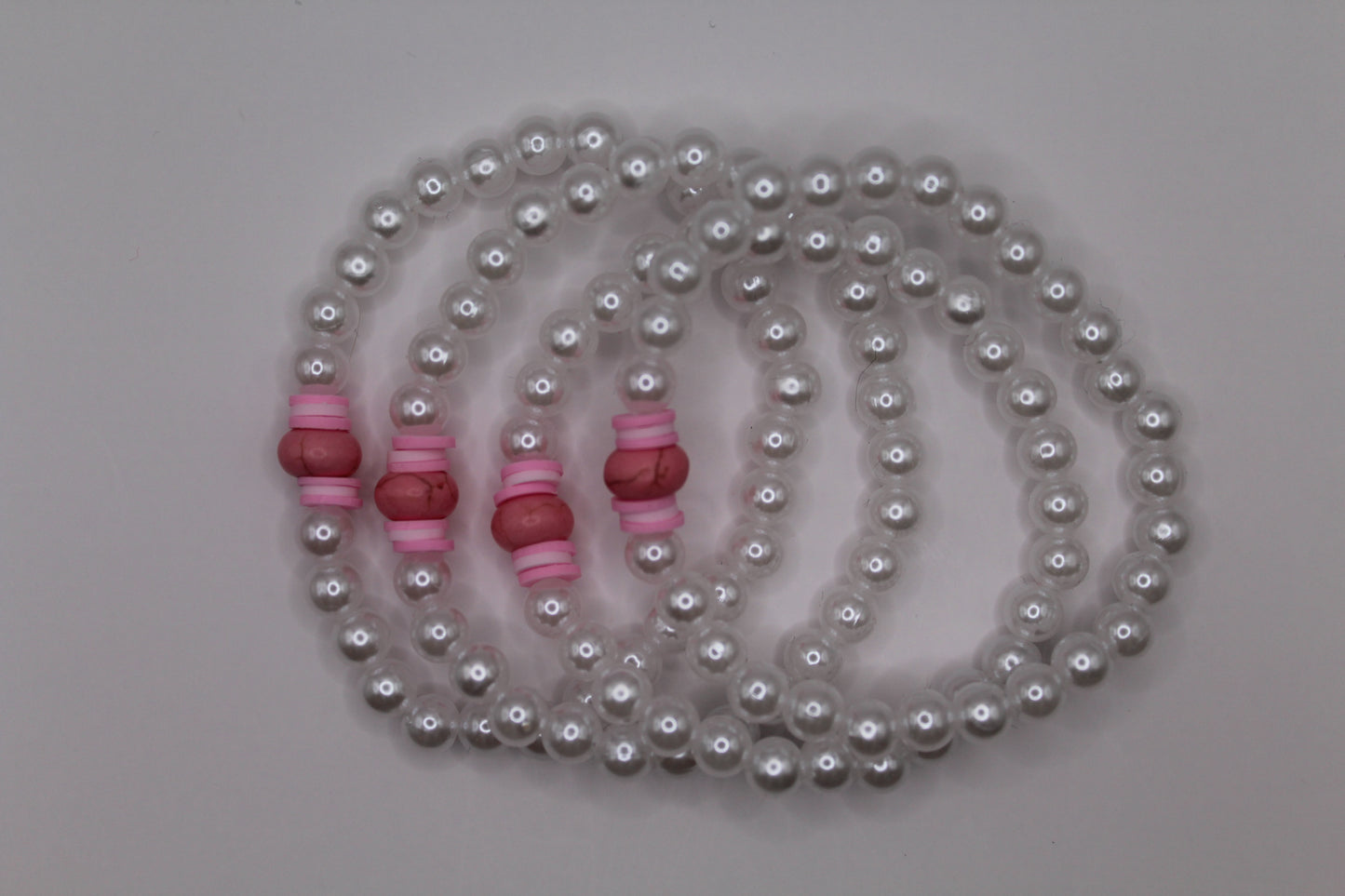 Pink Pearl Valentines bracelet