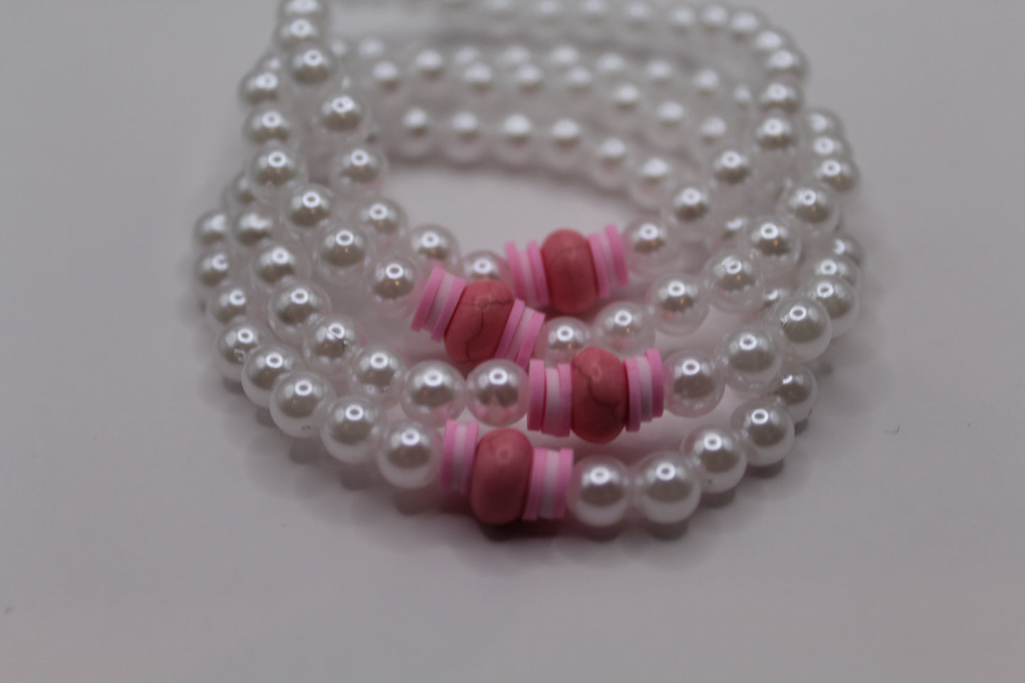 Pink Pearl Valentines bracelet