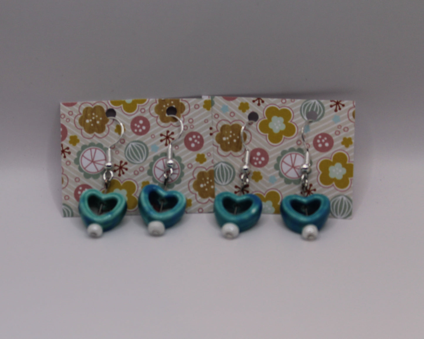 Blue Heart Earrings