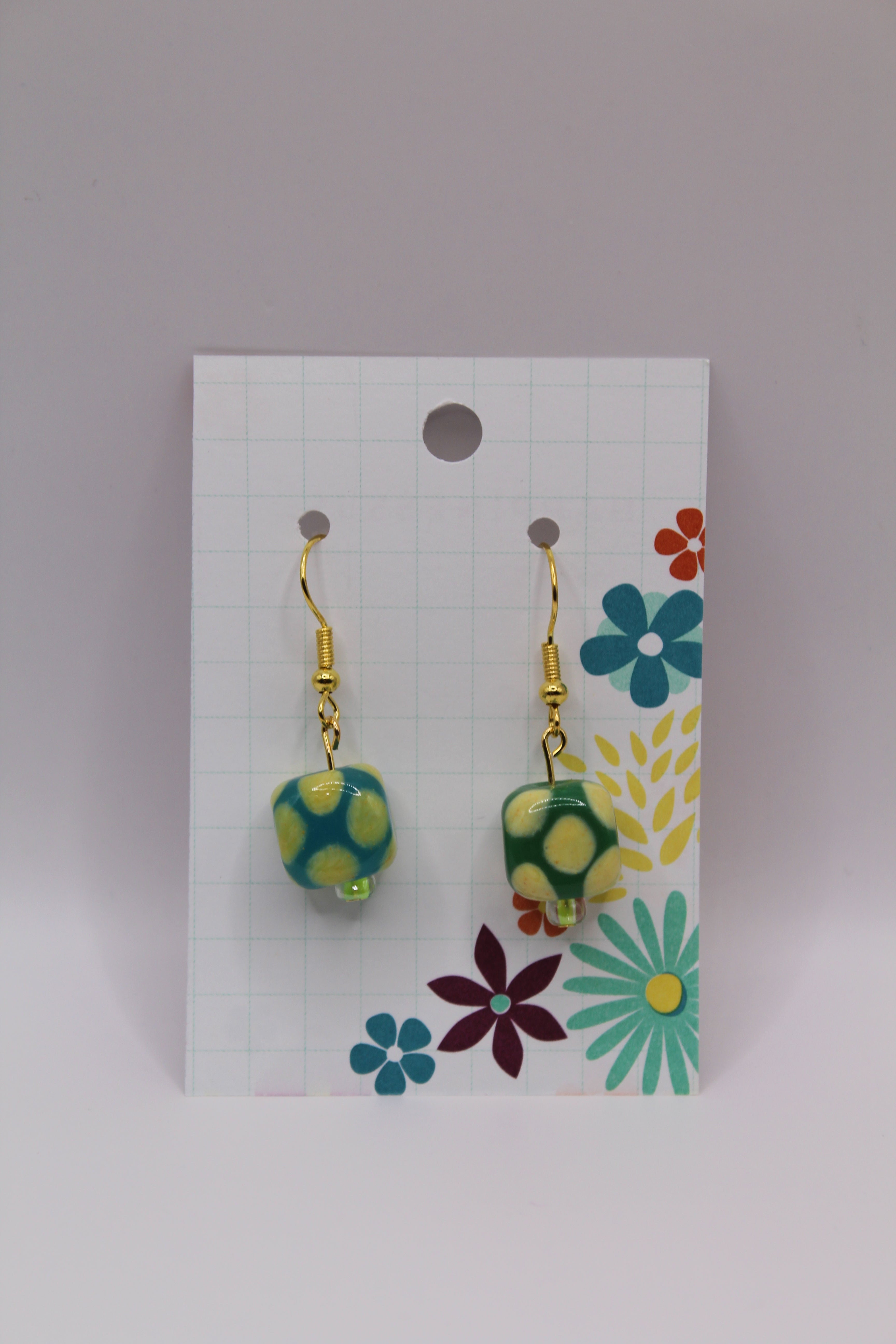 Cube Bead Earrings
