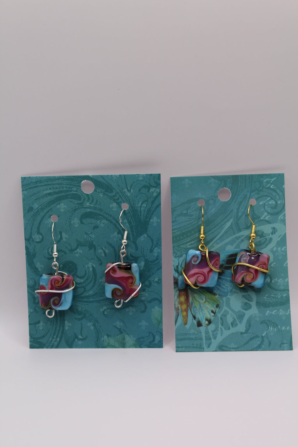 Berry Taffy Wire Earrings