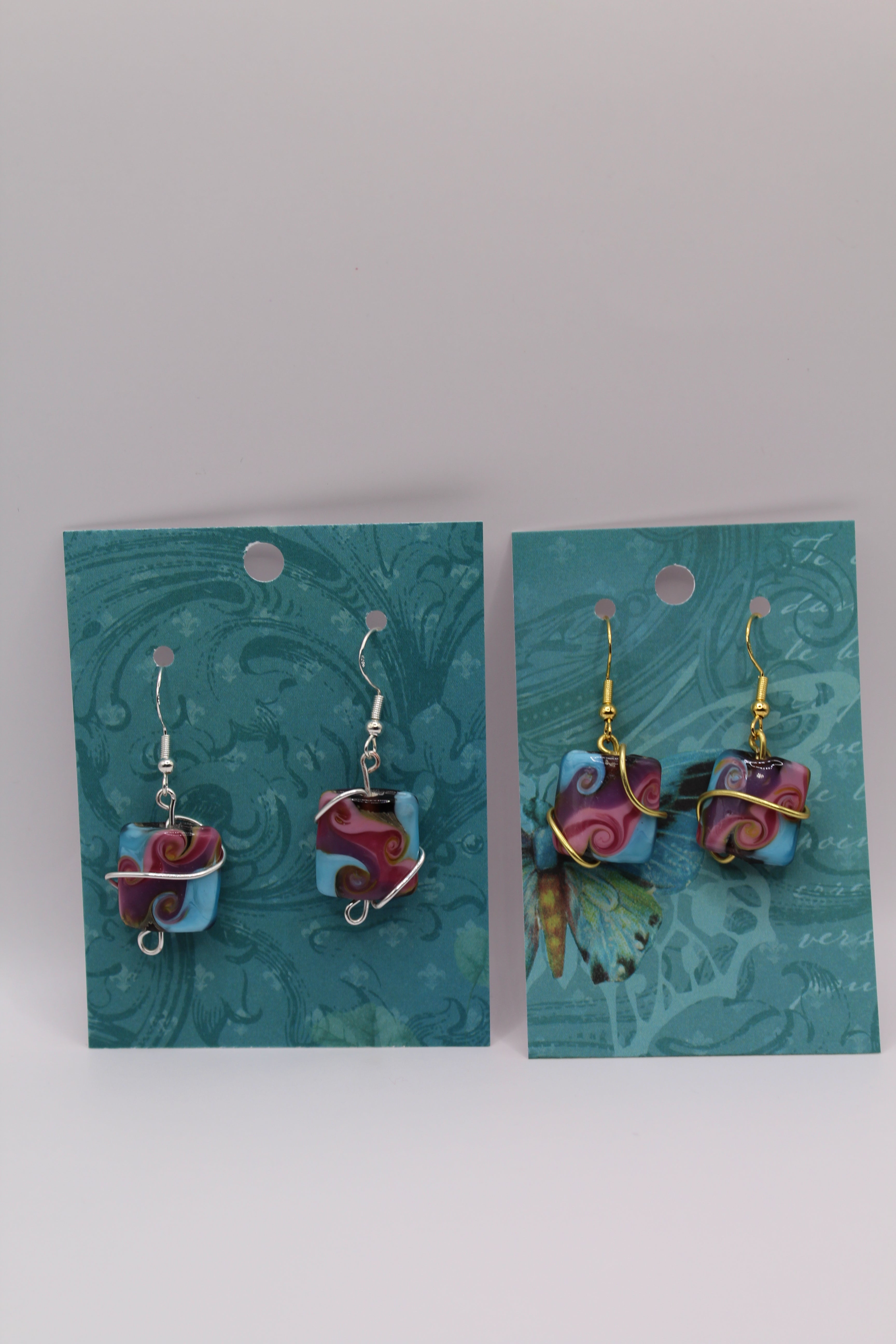 Berry Taffy Wire Earrings