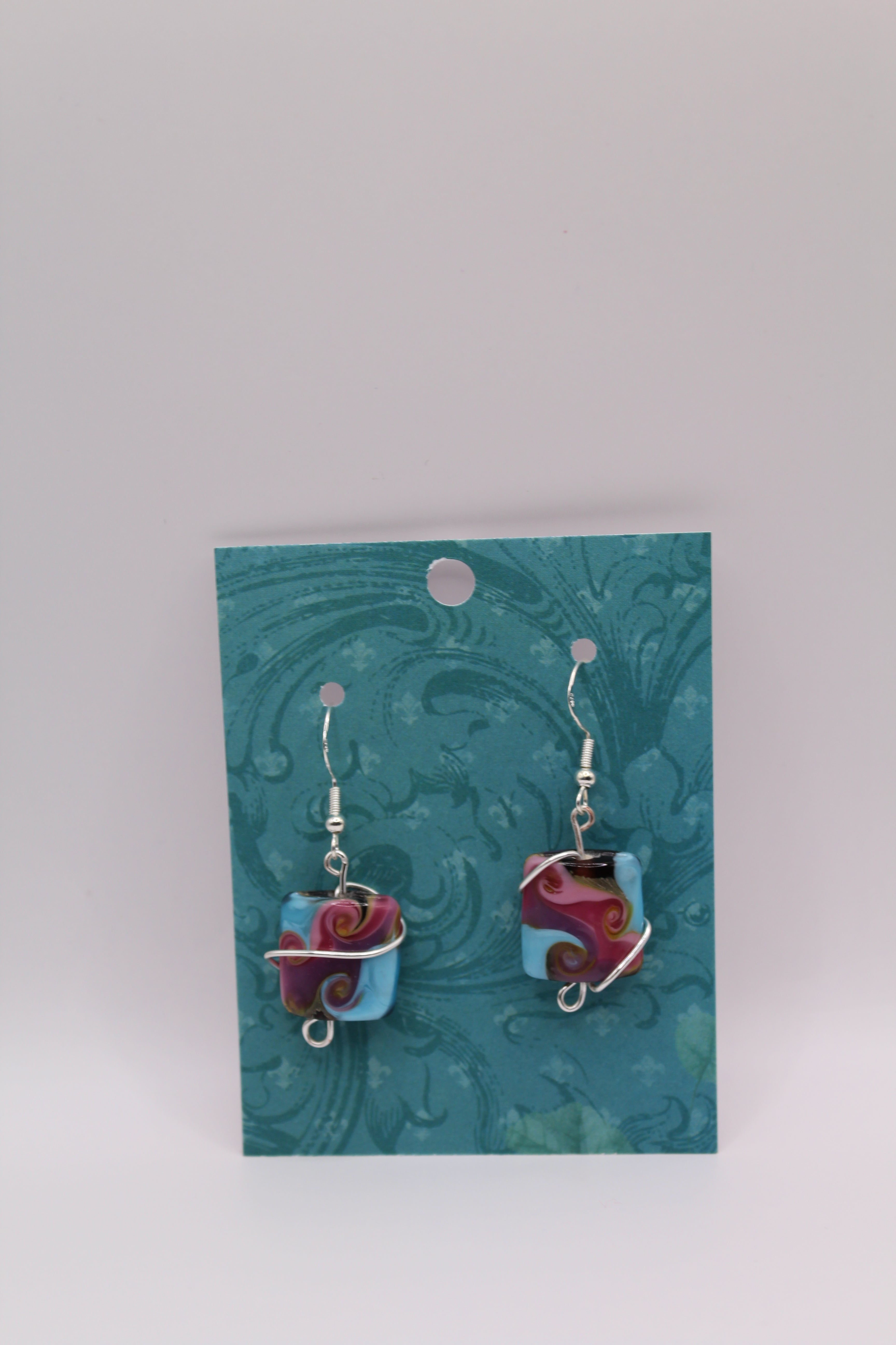 Berry Taffy Wire Earrings