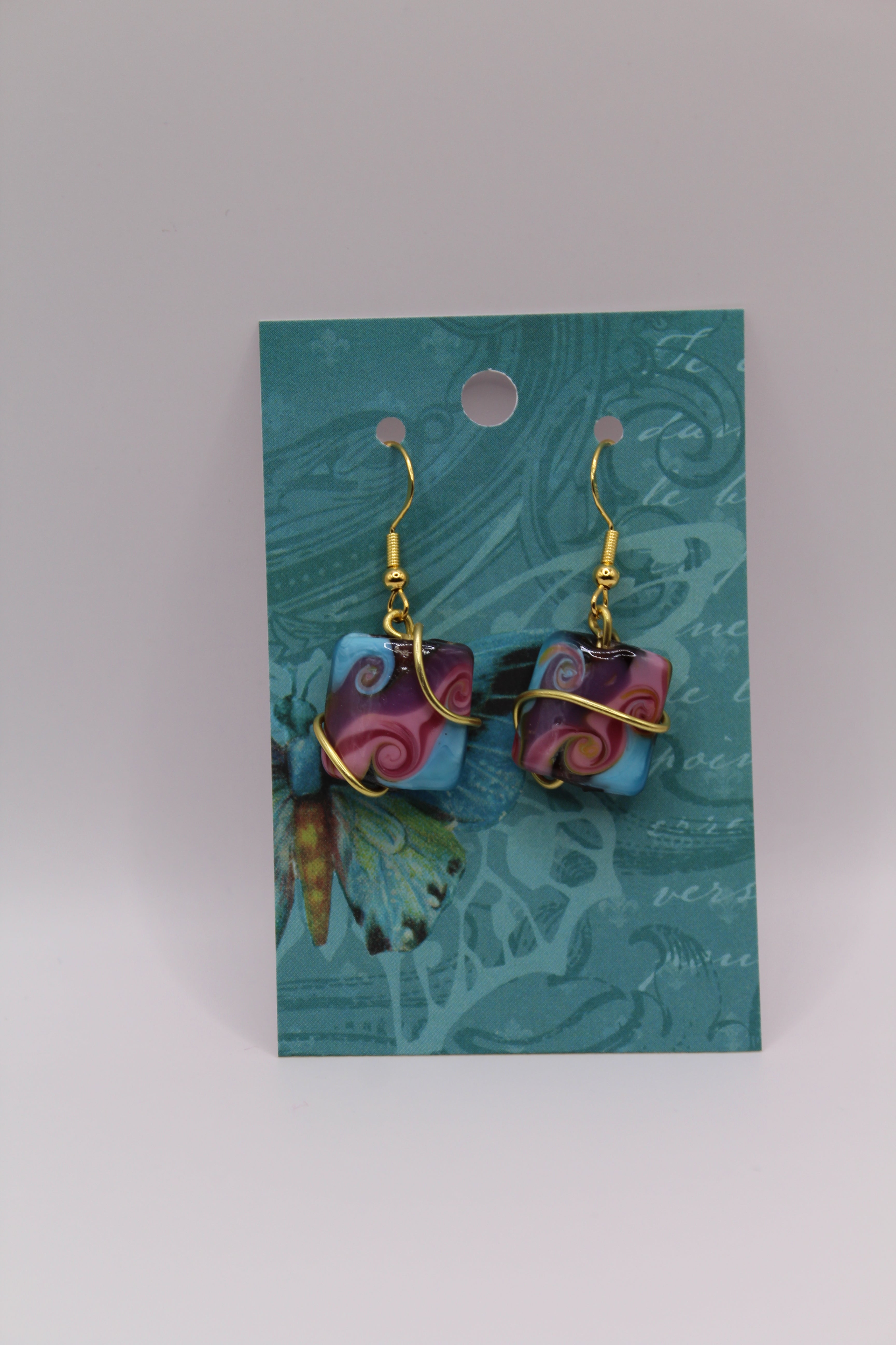 Berry Taffy Wire Earrings