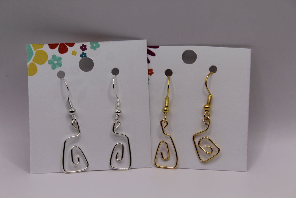 Mini Wire Swirl Earrings
