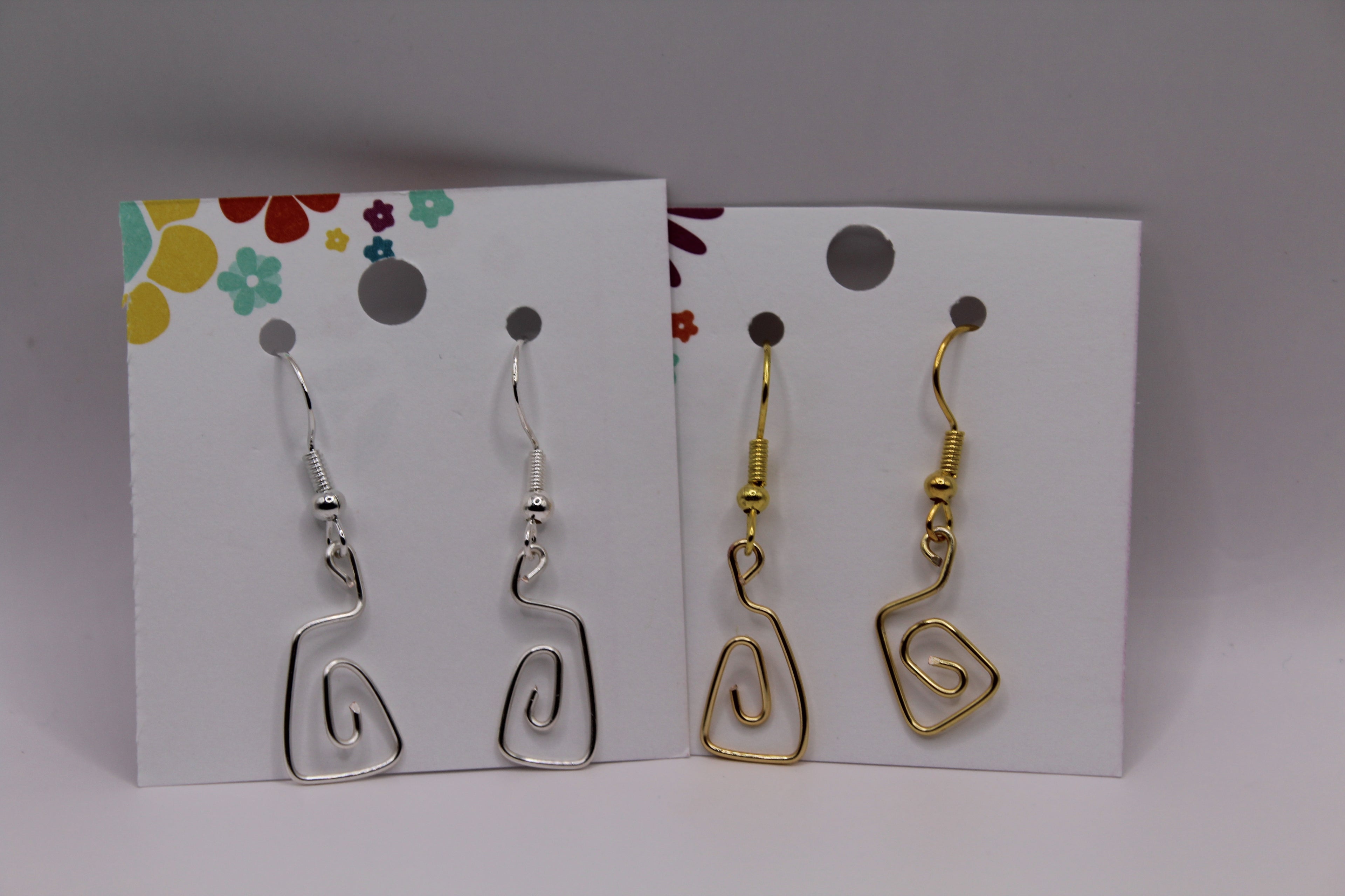 Mini Wire Swirl Earrings