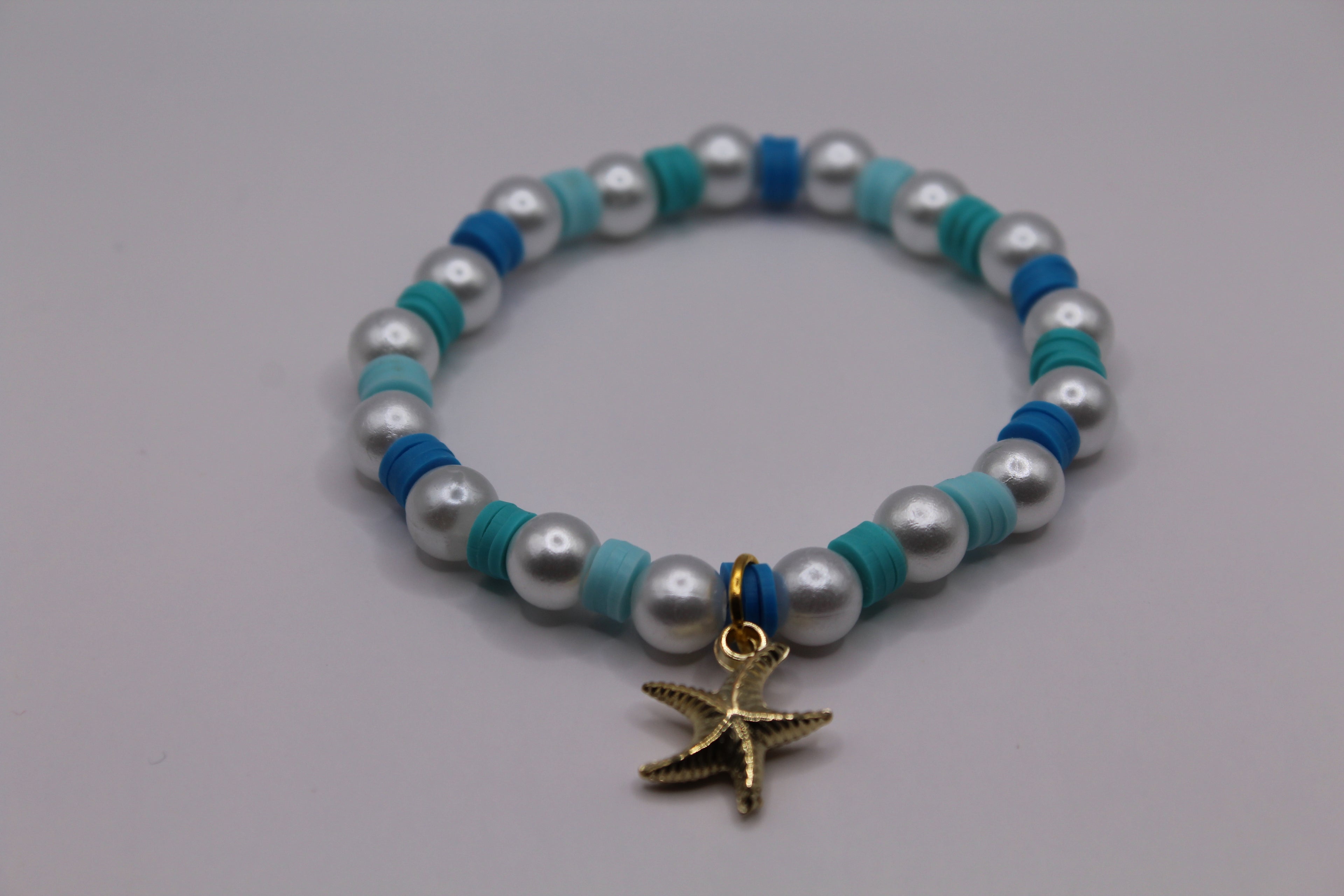 Blue sea star bracelet