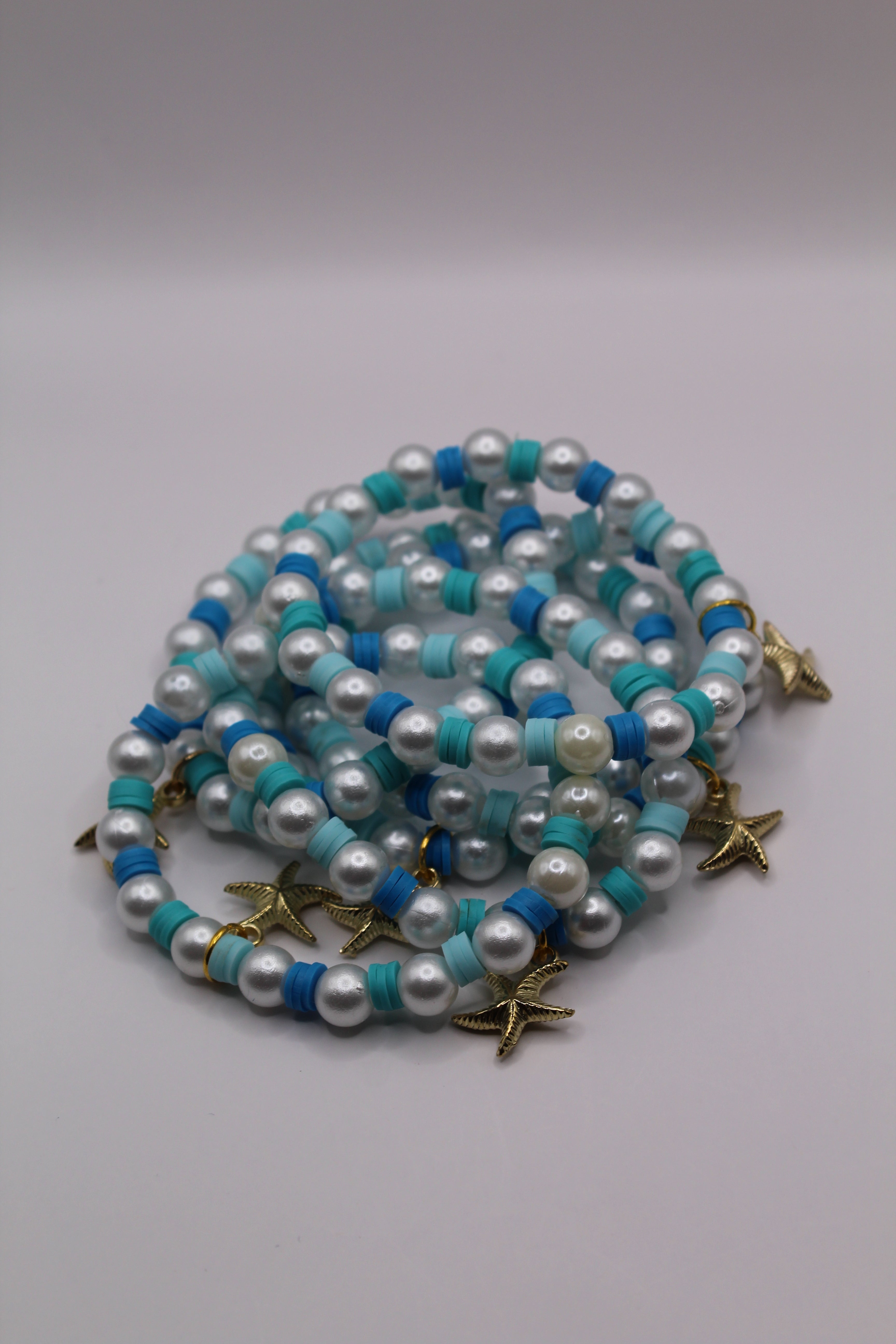 Blue sea star bracelet