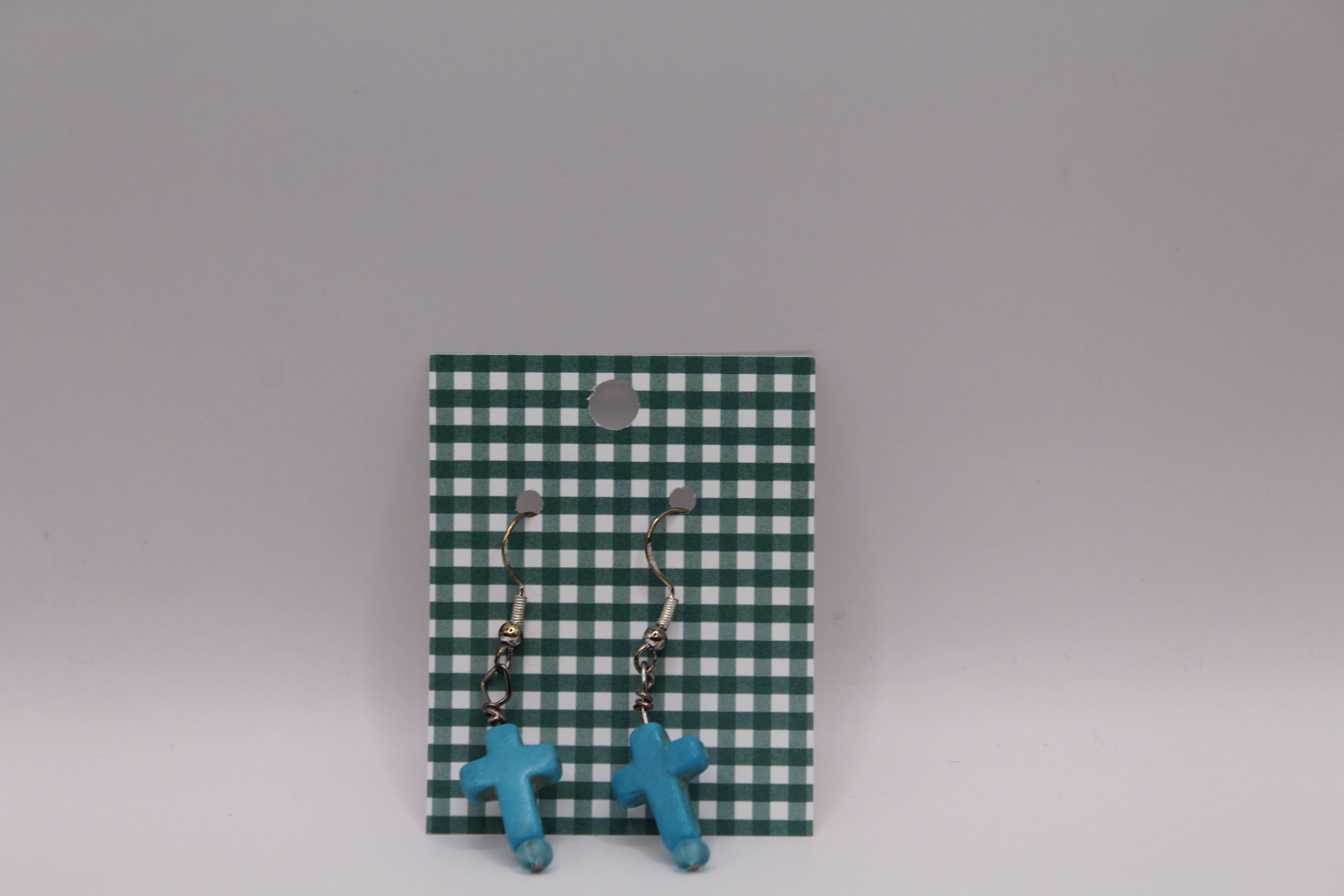 Colorful cross earrings