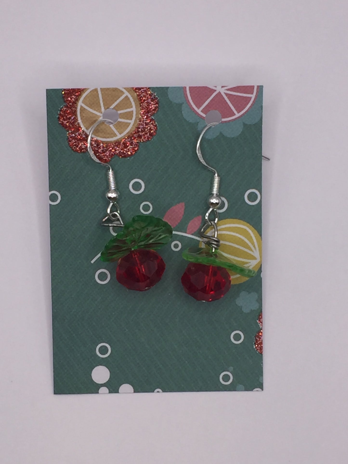 Beaded Cherry earrings