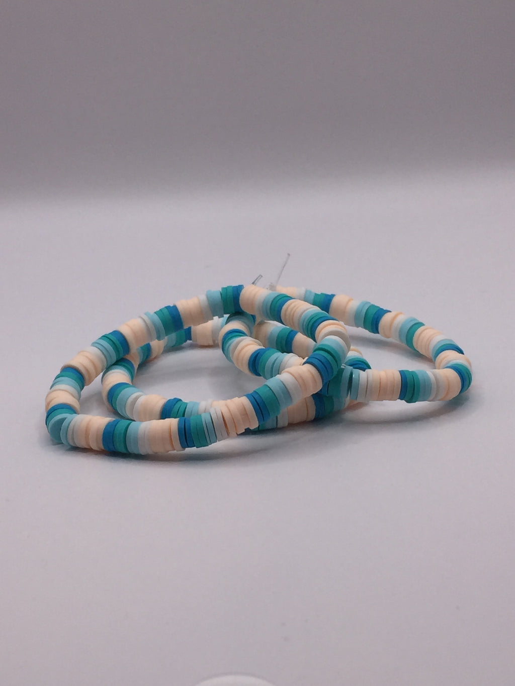 Ocean heishi bead bracelet