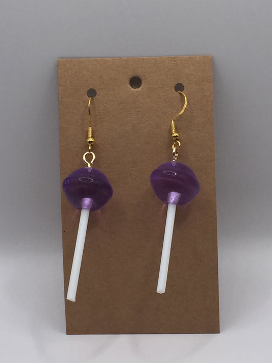 Sucker dangly earrings