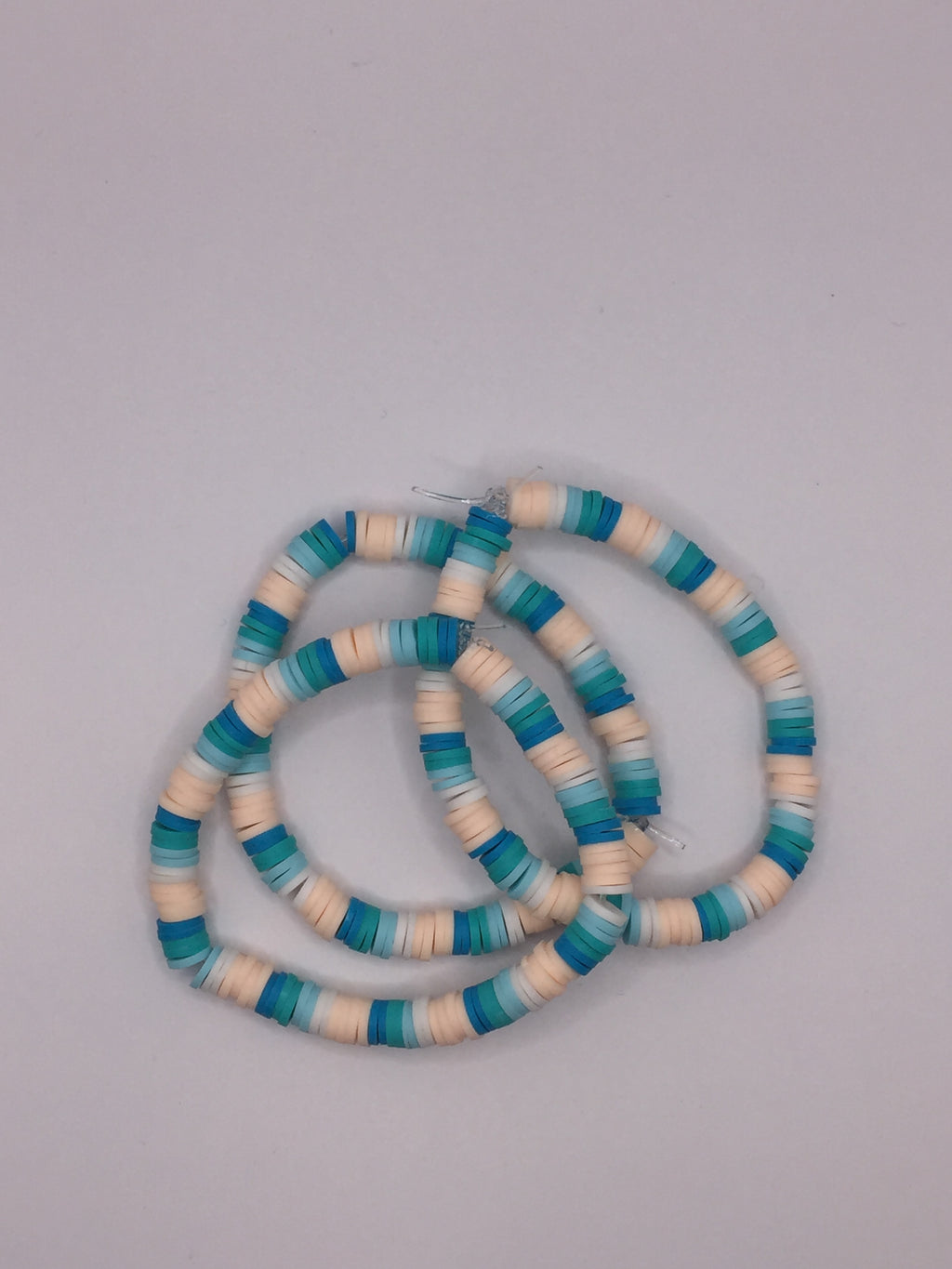 Ocean heishi bead bracelet