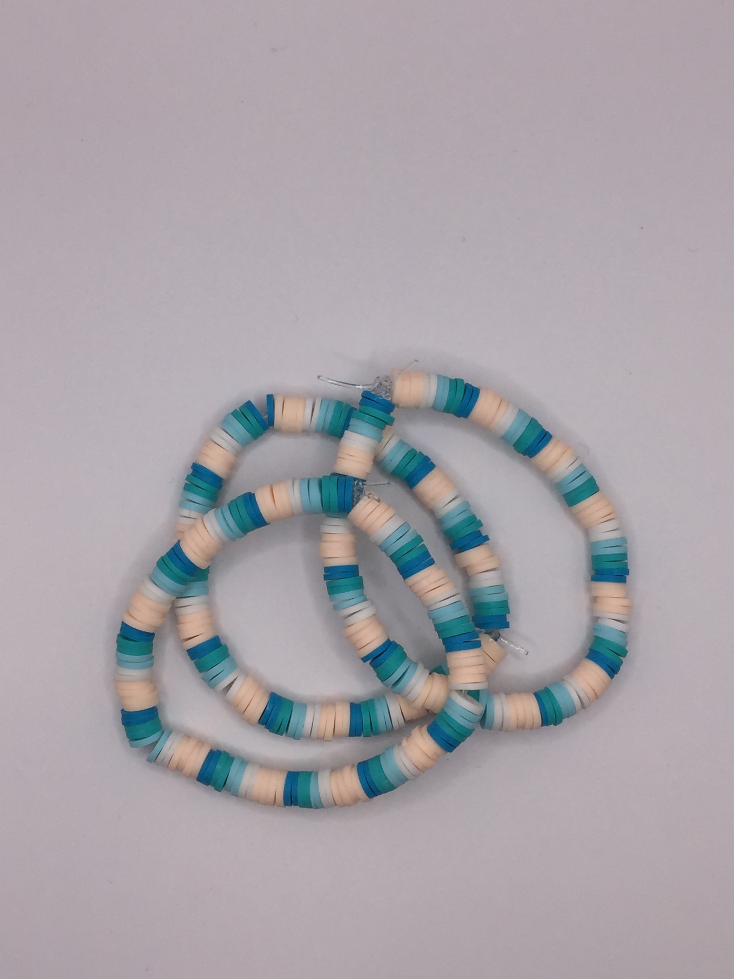 Ocean heishi bead bracelet
