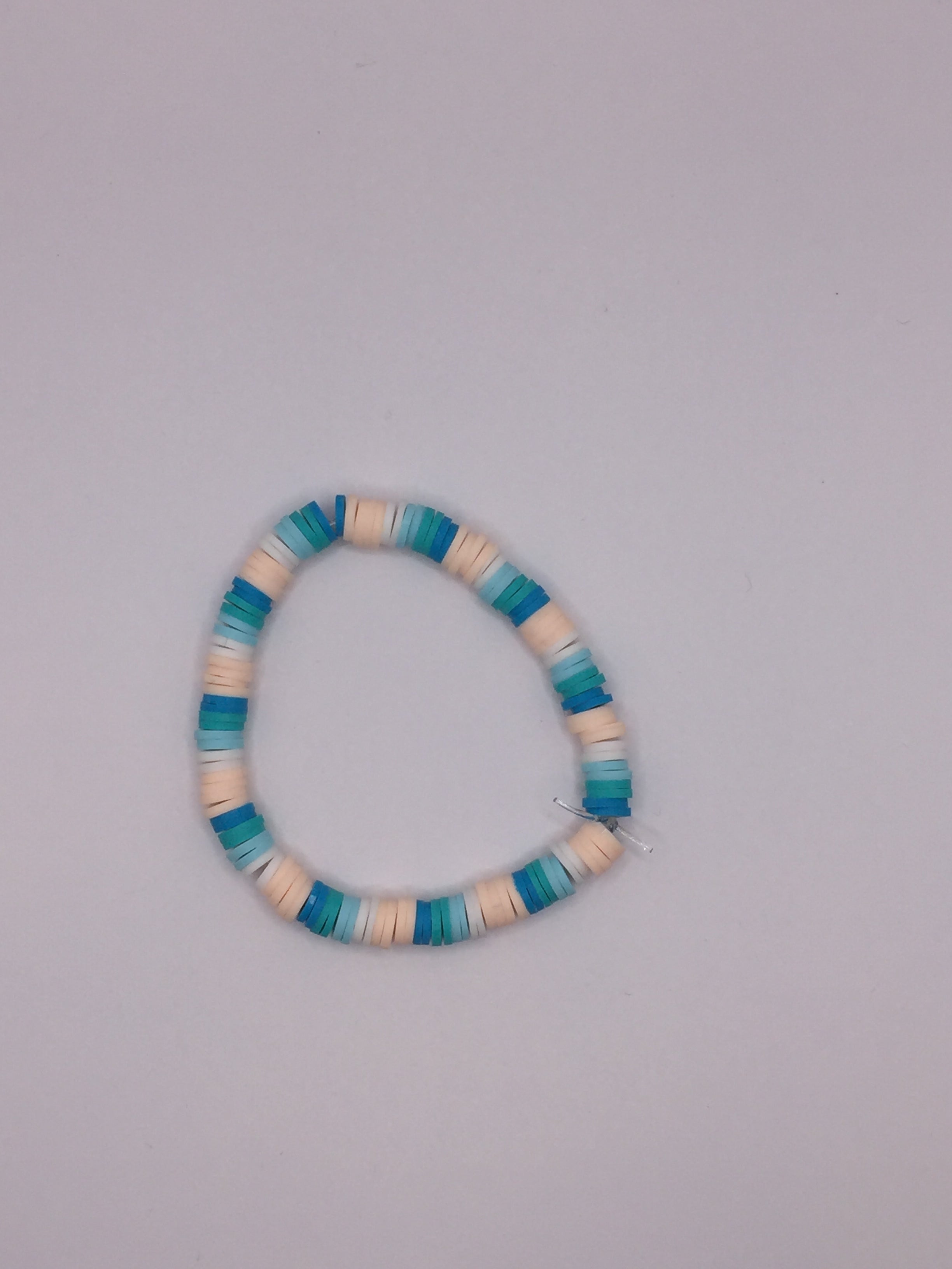 Ocean heishi bead bracelet