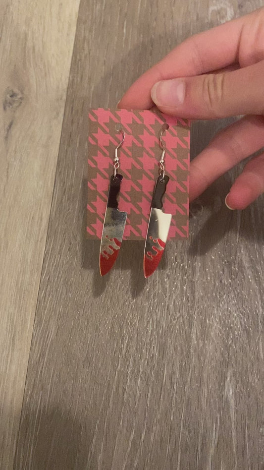 Bloody Knife Earrings