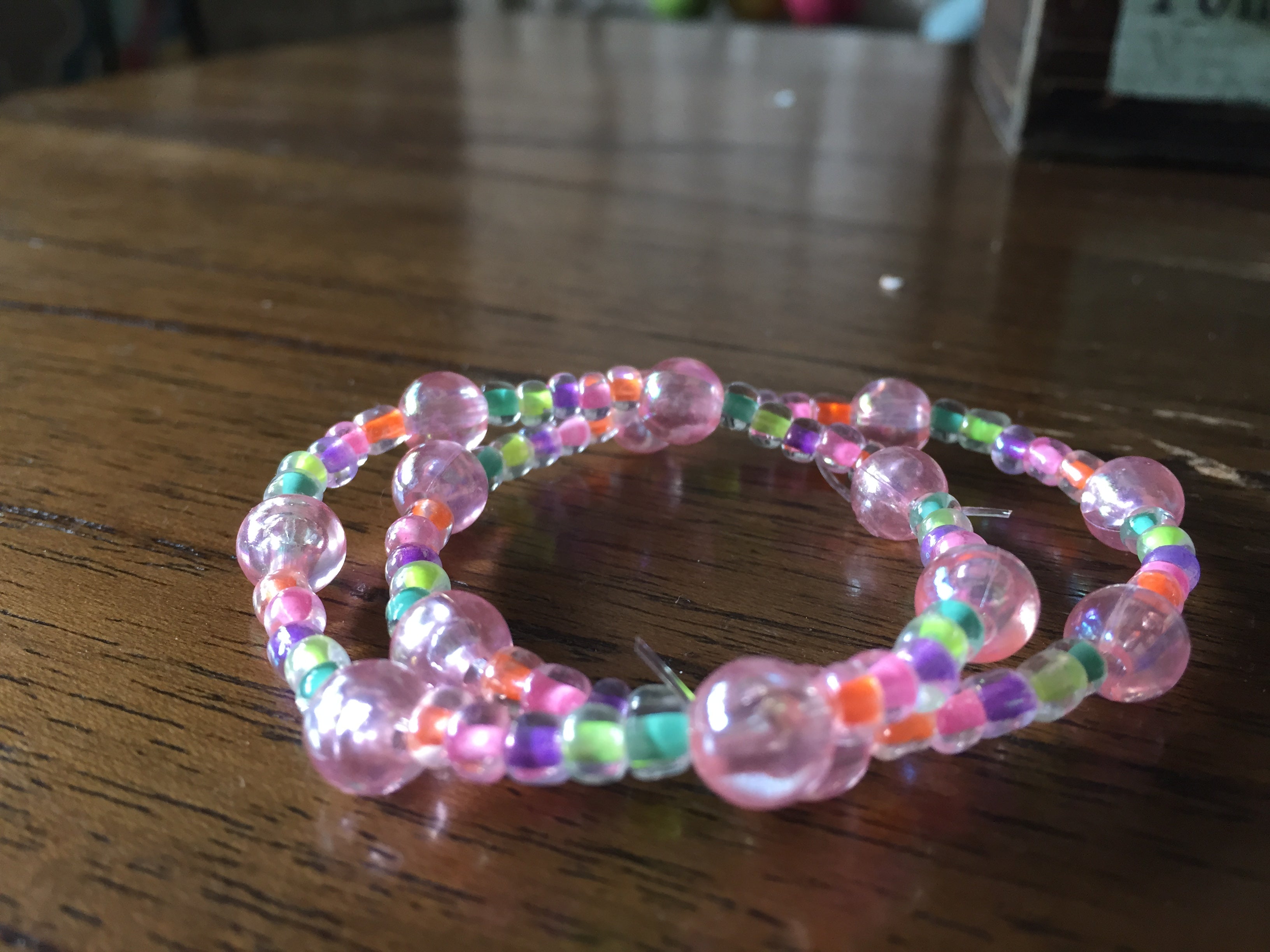 Pastel pink bubble bracelet