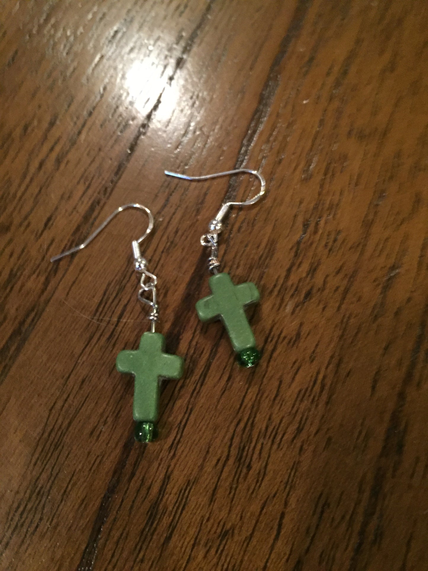 Colorful cross earrings