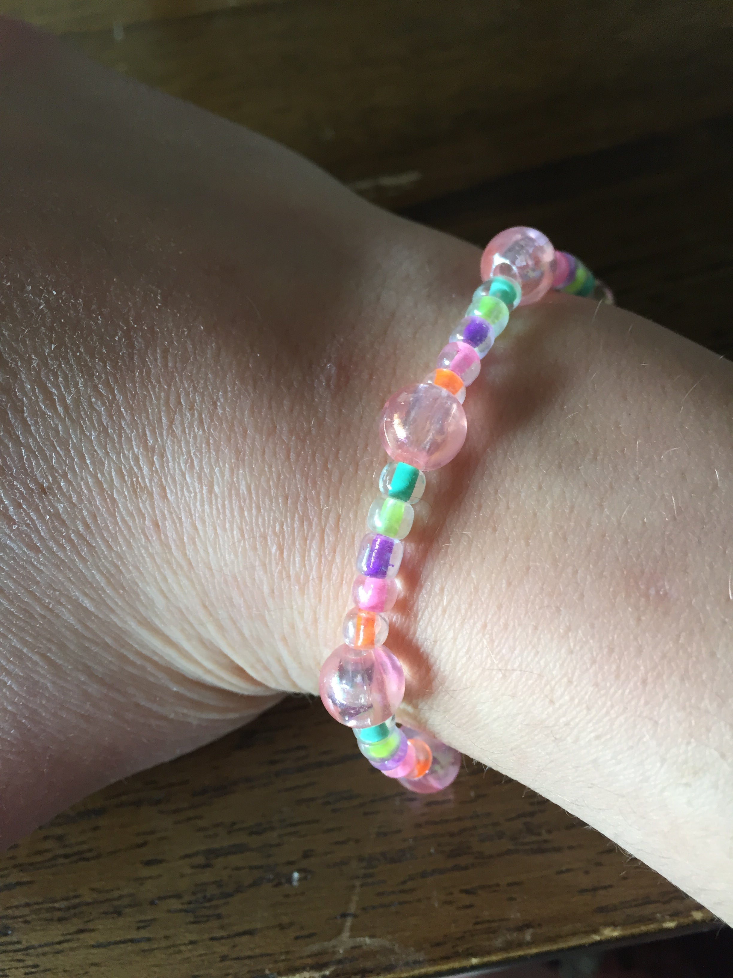 Pastel pink bubble bracelet